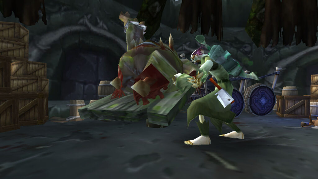 WoW undead doctor stitches up a corpse